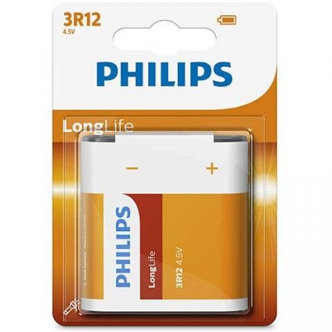 Pila petaca 3R12 verda LongLife 4,5v (blister) Phi